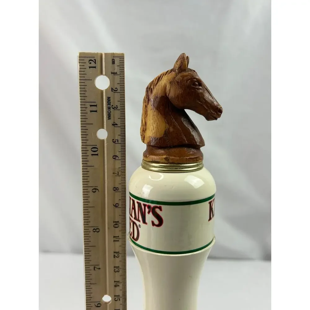 George Killian's Irish Red Horse Head Ceramic Wood Beer Tap Handle 12in